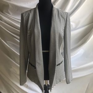 SEJOUR Black & White Striped Blazer